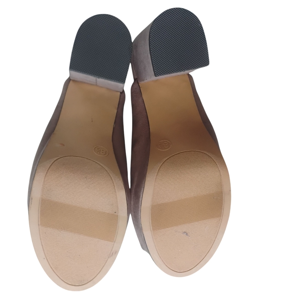 Mossimo Man-made Suede Elegant Tan Mules Sz 8 1/2 - Picture 7 of 10